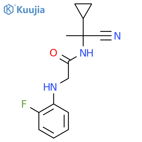 N-(1-cyano-1-cyclopropylethyl)-2-(2-fluorophenyl)aminoacetamide structure