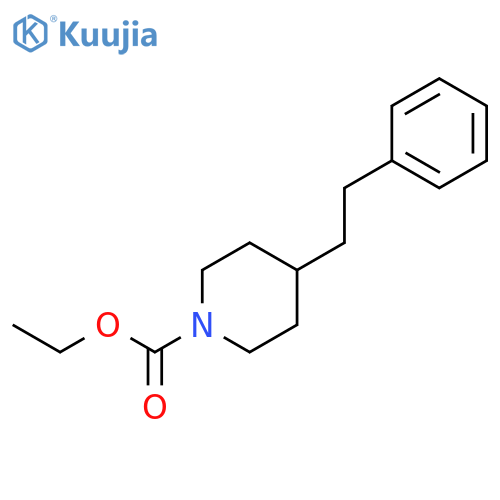 1-Piperidinecarboxylic acid, 4-(2-phenylethyl)-, ethyl ester structure