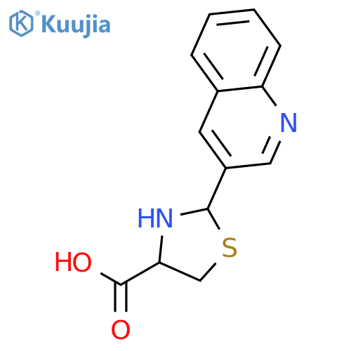 4-Thiazolidinecarboxylic acid, 2-(3-quinolinyl)- structure