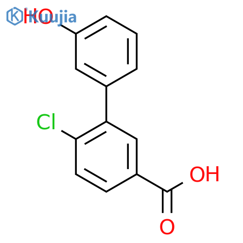 4-chloro-3-(3-hydroxyphenyl)benzoic Acid structure