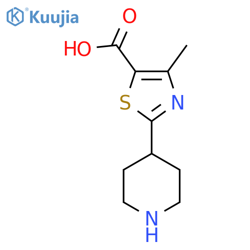 4-methyl-2-(piperidin-4-yl)thiazole-5-carboxylic acid structure