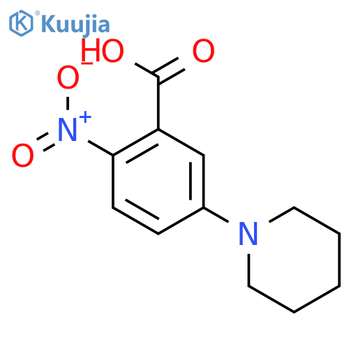 2-Nitro-5-(piperidin-1-yl)benzoic acid structure