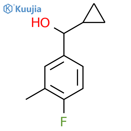 cyclopropyl(4-fluoro-3-methylphenyl)methanol structure