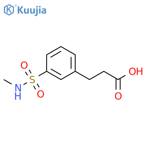 3-3-(methylsulfamoyl)phenylpropanoic acid structure