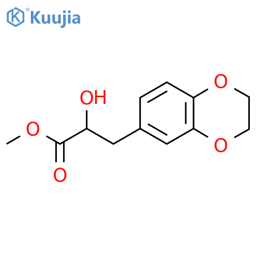 methyl 3-(2,3-dihydro-1,4-benzodioxin-6-yl)-2-hydroxypropanoate structure