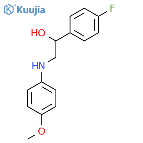 1-(4-fluorophenyl)-2-(4-methoxyphenyl)aminoethan-1-ol structure