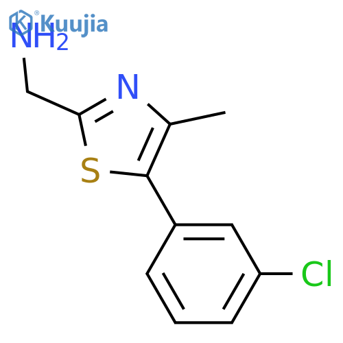 2-Thiazolemethanamine, 5-(3-chlorophenyl)-4-methyl- structure