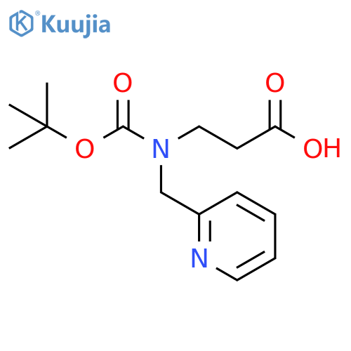 3-{(tert-butoxy)carbonyl(pyridin-2-yl)methylamino}propanoic acid structure