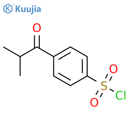 4-(2-methylpropanoyl)benzene-1-sulfonyl chloride structure