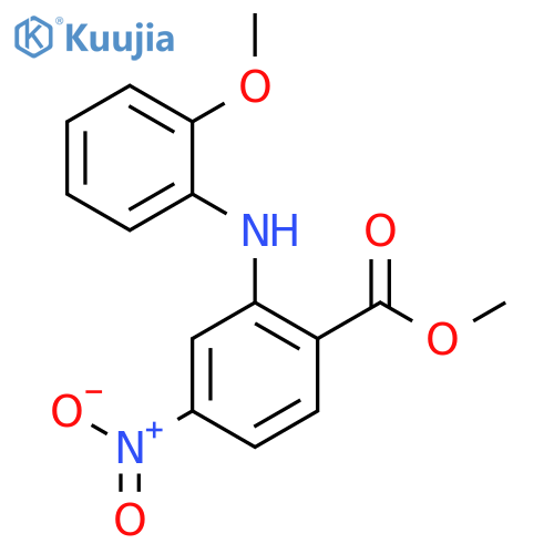 Benzoic acid, 2-[(2-methoxyphenyl)amino]-4-nitro-, methyl ester structure