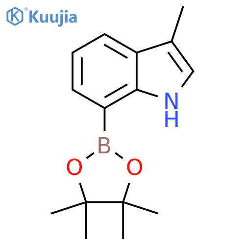 3-methyl-7-(tetramethyl-1,3,2-dioxaborolan-2-yl)-1H-indole structure