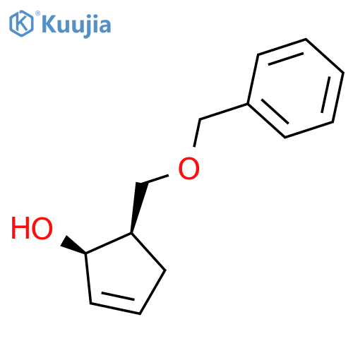 2-Cyclopenten-1-ol, 5-[(phenylmethoxy)methyl]-, cis- structure