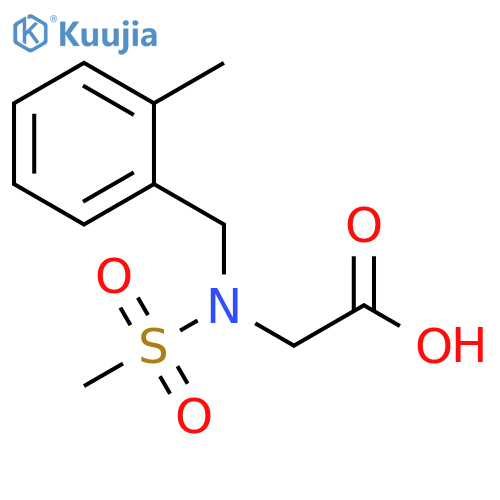 {N-[(2-Methylphenyl)methyl]methanesulfonamido}acetic acid structure