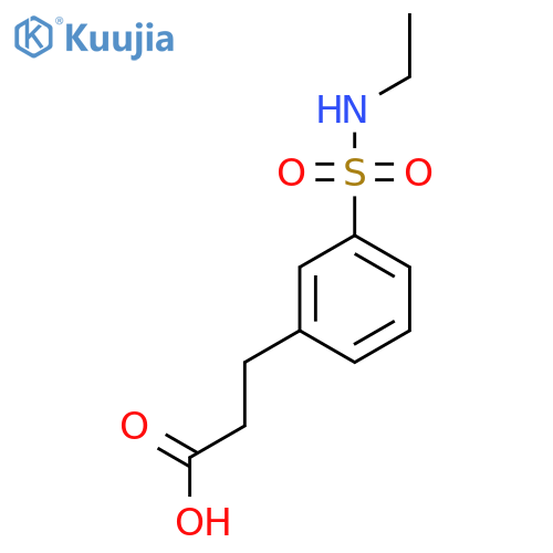 3-3-(ethylsulfamoyl)phenylpropanoic acid structure