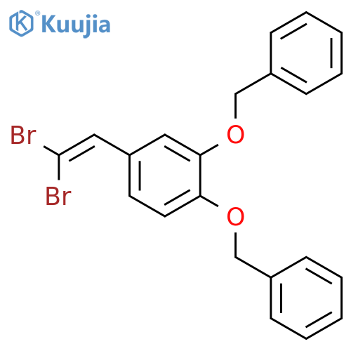 Benzene, 4-(2,2-dibromoethenyl)-1,2-bis(phenylmethoxy)- structure