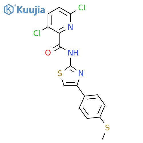 3,6-dichloro-N-{4-[4-(methylsulfanyl)phenyl]-1,3-thiazol-2-yl}pyridine-2-carboxamide structure