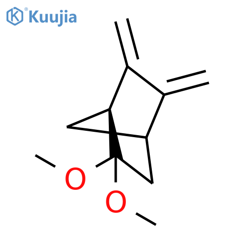 Bicyclo[2.2.1]heptane, 2,2-dimethoxy-5,6-bis(methylene)-, (1S)- structure