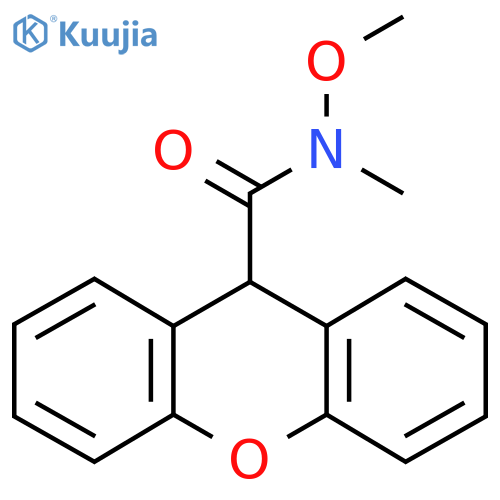 N-methoxy-N-methyl-9H-xanthene-9-carboxamide structure