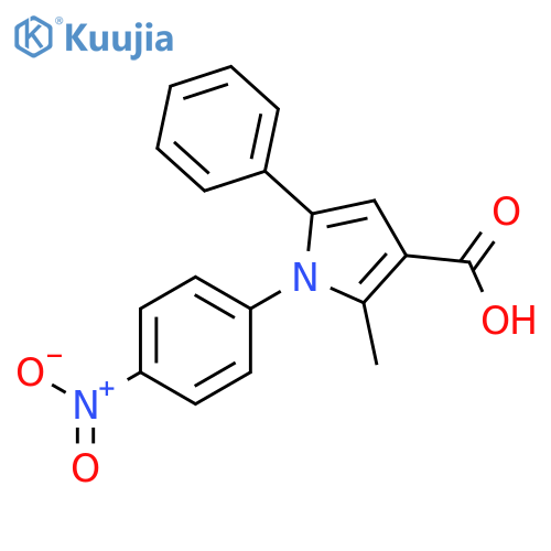 1H-Pyrrole-3-carboxylic acid, 2-methyl-1-(4-nitrophenyl)-5-phenyl- structure
