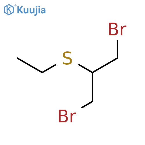 Propane, 1,3-dibromo-2-(ethylthio)- structure