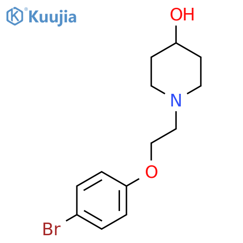 1-(2-(4-Bromophenoxy)ethyl)piperidin-4-ol structure