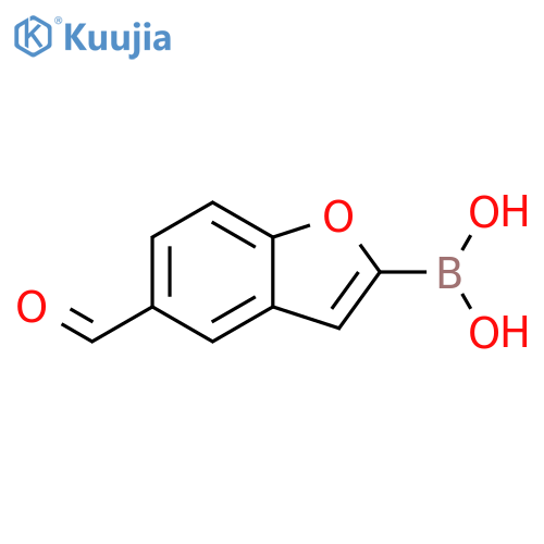 Boronic acid, B-(5-formyl-2-benzofuranyl)- structure