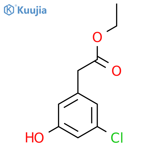 (3-Chloro-5-hydroxy-phenyl)-acetic acid ethyl ester structure