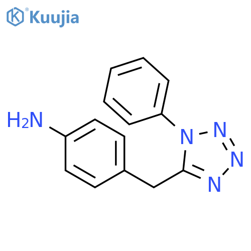 Benzenamine, 4-[(1-phenyl-1H-tetrazol-5-yl)methyl]- structure