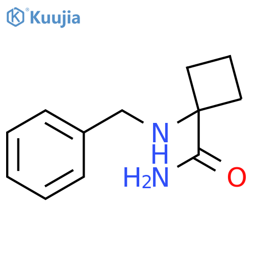 1-(benzylamino)cyclobutane-1-carboxamide structure