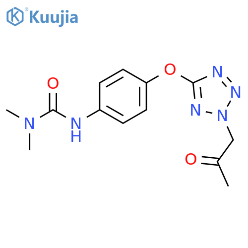 Urea, N,N-dimethyl-N'-[4-[[2-(2-oxopropyl)-2H-tetrazol-5-yl]oxy]phenyl]- structure
