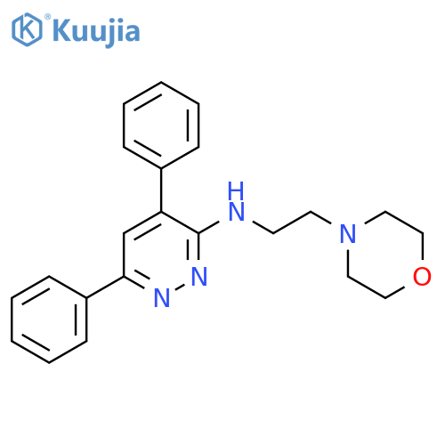 4-Morpholineethanamine,N-(4,6-diphenyl-3-pyridazinyl)- structure