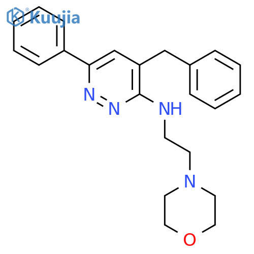 4-Morpholineethanamine, N-[6-phenyl-4-(phenylmethyl)-3-pyridazinyl]- structure