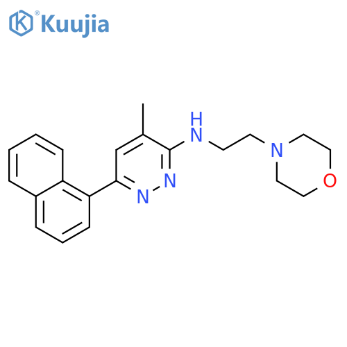 4-Morpholineethanamine, N-[4-methyl-6-(1-naphthalenyl)-3-pyridazinyl]- structure
