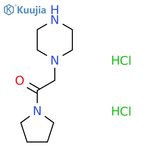 2-(piperazin-1-yl)-1-(pyrrolidin-1-yl)ethan-1-one dihydrochloride structure