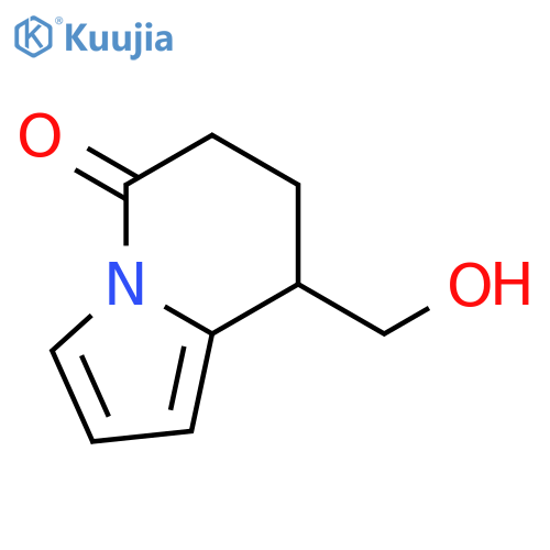(8R)-7,8-dihydro-8-(hydroxymethyl)-5(6H)-Indolizinone structure