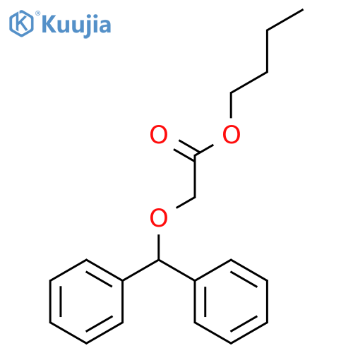 Acetic acid, (diphenylmethoxy)-, butyl ester structure
