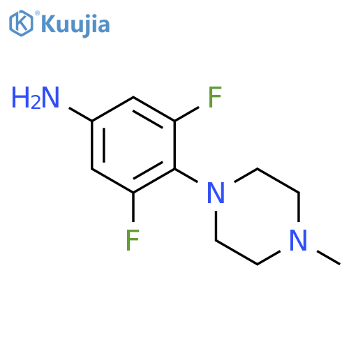 3,5-difluoro-4-(4-methyl-1-piperazinyl)-Benzenamine structure