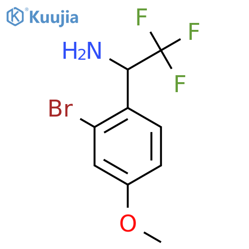 1-(2-bromo-4-methoxyphenyl)-2,2,2-trifluoroethan-1-amine structure