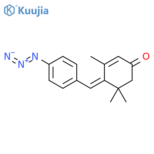 2-Cyclohexen-1-one, [(4-azidophenyl)methylene]-3,5,5-trimethyl- structure