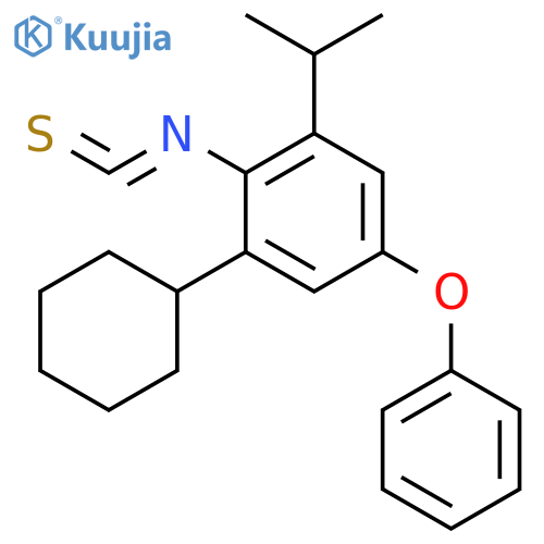 Benzene, 1-cyclohexyl-2-isothiocyanato-3-(1-methylethyl)-5-phenoxy- structure