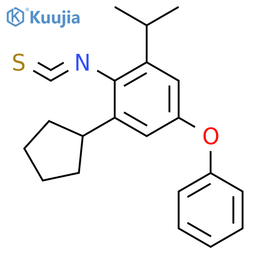 Benzene, 1-cyclopentyl-2-isothiocyanato-3-(1-methylethyl)-5-phenoxy- structure