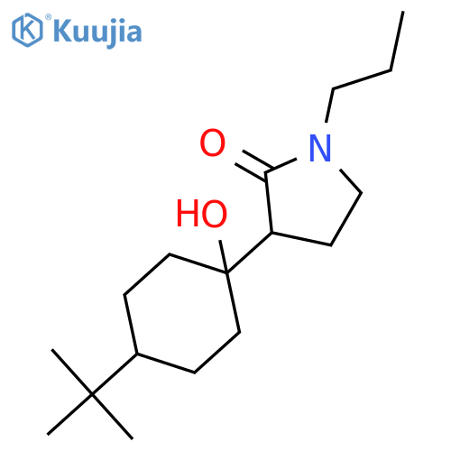 2-Pyrrolidinone, 3-[4-(1,1-dimethylethyl)-1-hydroxycyclohexyl]-1-propyl- structure