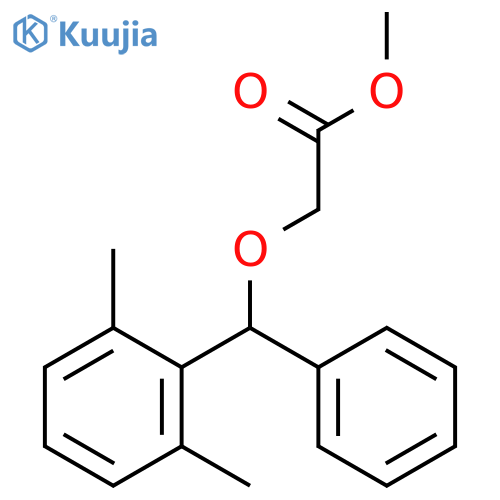 Acetic acid, [(2,6-dimethylphenyl)phenylmethoxy]-, methyl ester structure