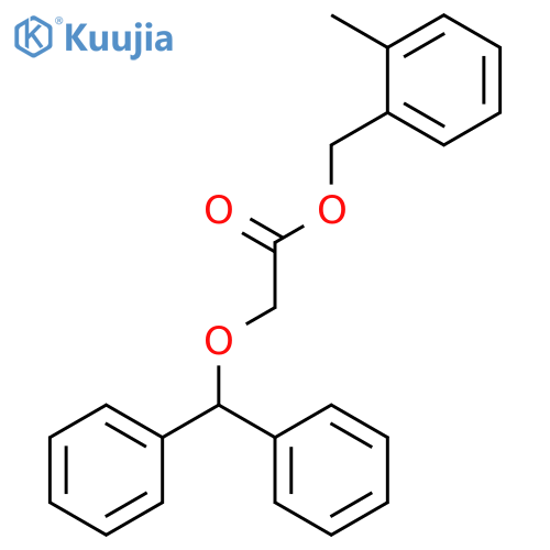 Acetic acid, (diphenylmethoxy)-, (2-methylphenyl)methyl ester structure
