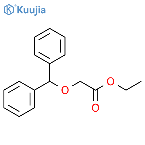 Acetic acid, (diphenylmethoxy)-, ethyl ester structure