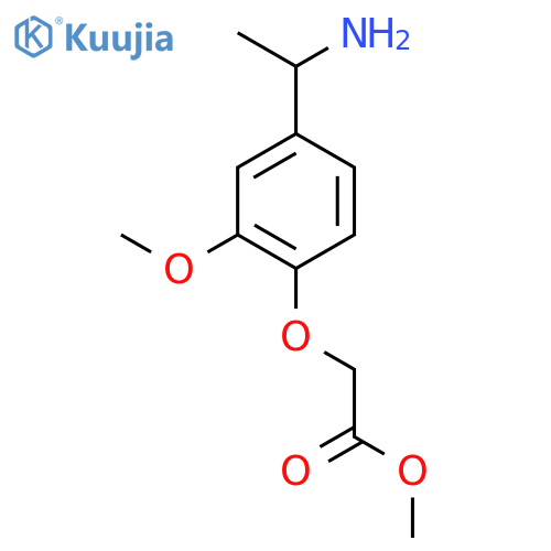 methyl 2-4-(1-aminoethyl)-2-methoxyphenoxyacetate structure