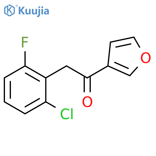 2-(2-chloro-6-fluorophenyl)-1-(furan-3-yl)ethan-1-one structure