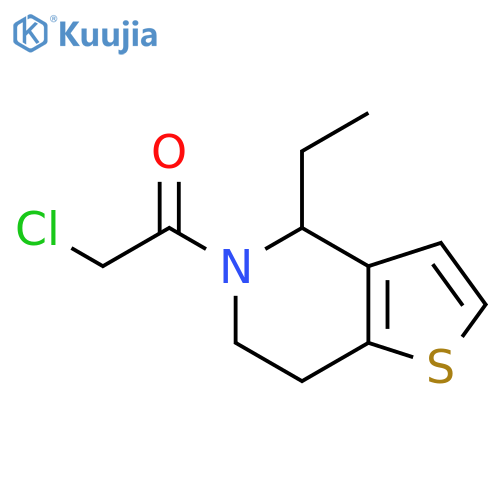 2-Chloro-1-{4-ethyl-4H,5H,6H,7H-thieno3,2-cpyridin-5-yl}ethan-1-one structure