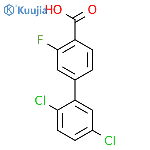 4-(2,5-dichlorophenyl)-2-fluorobenzoic acid structure