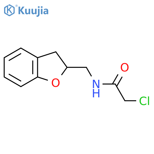 2-Chloro-N-(2,3-dihydro-1-benzofuran-2-ylmethyl)acetamide structure